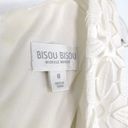 Bisou Bisou  White Lace V-Neck Lace Up Formal Mini Dress Size 8 Photo 8