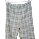 West of Melrose  White Green Plaid Trouser Pants High Rise Straight Leg Size XL Photo 4