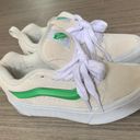 Vans Women's Knu Stack Suede Platform Sneaker in Lovely White Gray / Green Photo 0