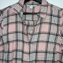 Old Navy  The Classic Flannel Shirt Womens Size M Pink Black Gray Plaid Cotton Photo 2