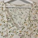 American Eagle  Outfitters Women’s Ruffle Peplum Top White Floral Size Small EUC Photo 1