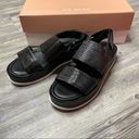 Via Spiga  Women's Black Leather Gabourey 2 Slingback Platform Sandals  sz 7 Photo 1