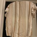 Sim & Sam  Creme and tan striped blouse Photo 1