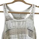 Kirra  Ivory and Metallic Gold Lace Tank, size S Photo 6