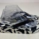 DKNY  Black Women's Signature Wedge Platform Sandals size 9 A18 Photo 4