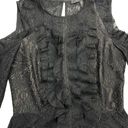 BCBGMAXAZRIA Maddy Cold Shoulder Lace Ruffle Peplum Top Sz Small Photo 4