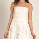 Meshki White Bubble Hem Mini Dress  Photo 2