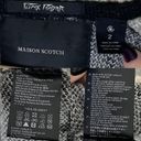 Maison Scotch  Cream Black Mohair Star Sweater Longer Length Pullover sz 2 Medium Photo 5