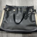 Kate Spade  Satchel Tote Leather Bag - Black & Cream Suede Photo 0