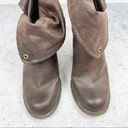 sbicca  Chord Fold-Over Boots Taupe Brown Heeled Size 7 Photo 3