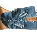 Penny Loves Kenny Vtg  cowgirl denim distressed jean leather western boots Sz 8.5 Photo 5