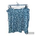 Abound  Blue/White Floral Drop Waist Miniskirt, XL Photo 1