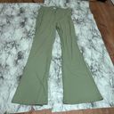 Love Tree  size Medium Pull On Flare Pants Ribbed Green Comfort Loungewear Photo 5