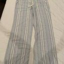 Jolt Blue and White  Linen Pants Photo 0