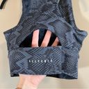 Anthropologie  All Fenix Racerback Sport Bra Python Snake Charcoal Gray Small Photo 8