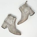 FREEBIRD by Steven  Dane Chelsea Gray Snakeskin Leather Ankle Block Booties US 9 Photo 0