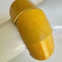 Yellow wood chunky wides stretchy bracelet Photo 0