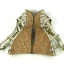 Ralph Lauren NEW LAUREN  Gold Metallic Leather Platform Wedge Sandals Women's 8 B Photo 6