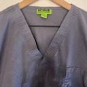 Crocs  Medical Apparel Scrubs Top Size Large Gray V Neck Unisex Neutral Photo 1