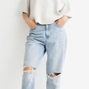 H&M Denim Distressed Mom Jeans Blue Size 8 Photo 0