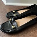 ALDO  Maocien Leather Woven Trim Slip On Ballet Flats Loafers Black Women Sz 8.5 Photo 3