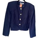 Krass&co Sk &  jacket blazer linen blend navy blue NEW old stock size 10 lined‎ Photo 7