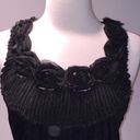 West Kei BLACK FLOWER NECK TOP Photo 1