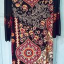 Tiana B  Autumn Paisley Print Split Sleeve Dress Women's Size Medium Photo 0