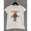 Polo  Ralph Lauren Bear Shanghai Shirt Womens Juniors S White Cotton Graphic Tee Photo 7