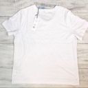 Draper James Tinsel In A Tangle White V-Neck Christmas Tee NWT Womens Size Large Photo 3