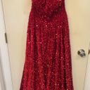 Wedding Party Dress Red Size 4 Photo 2