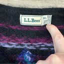 L.L.Bean Vintage  Wool Cardigan Sweater Nordic Icelandic Birdseye Design size XL Photo 4