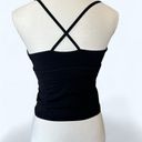 Free People #33 NWOT  Movement Shirred Crossback Cami in Black Photo 5