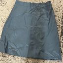 ZARA Baby Blue Faux Leather Skirt Photo 2