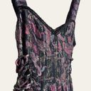 Rococo  Sand Nott Sweetheart Tiered Metallic Purple Paisley Maxi Dress Size S Photo 5