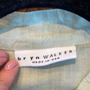 Bryn Walker  100% linen green button front blouse size large Photo 3