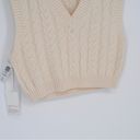 Aritzia NEW  Sunday Best Winston Merino Wool Cable Knit Sweater Vest White Size M Photo 4