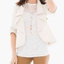 Chico's  Cream Crop Jacket(Size Medium) Photo 1