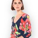 Trina Turk new  ❀ Picturesque Bright Floral Print Sheath Mini Dress ❀ Navy ❀ 2 Photo 3