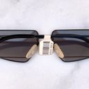 Fendi women’s men’s unisex Fiend FFM0054/S narrow asymmetric metal sunglasses Photo 5