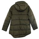 Mango  Olive Green Puffer Coat Quilted Anorak With Hood Photo 5