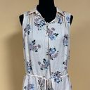 Ro & De  Blush Pink Floral Sleeveless Button Up Front Tie Blouse Tunic Top Size S Photo 1