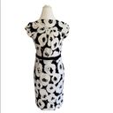 Krass&co NY& Dress Off White Black Floral Cap Sleeves Faux Wrap Dress Size Small Photo 3