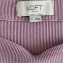 Loft Outlet Ribbed Soft Pink Boat Neck 3/4 Sleeve Top Sz Small Photo 4