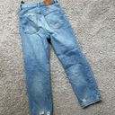 ZARA high waisted ripped knee distressed straight leg denim jeans Photo 8