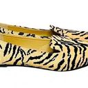 Qupid  TIGER PRINT BALLERINA FLATS LOAFERS FAUX SUEDE TEXTURE SIZE‎ 7 NWOT Photo 0