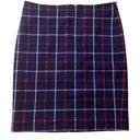 Tommy Hilfiger  navy blue and red plaid pencil skirt size 8 NWT Photo 0