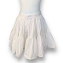 Juicy Couture Y2K  Skirt White Tiered Mini Prairie Coastal Cowgirl Cotton Size 6 Photo 4