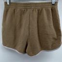 Full Tilt  Shorts New York NY Dolphin Pull On Elastic Waist Cotton Brown White S Photo 2