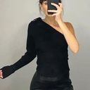 The Range / FWRD Alloy Rib One Shoulder Top in Black Size M Retail $145 Photo 5
